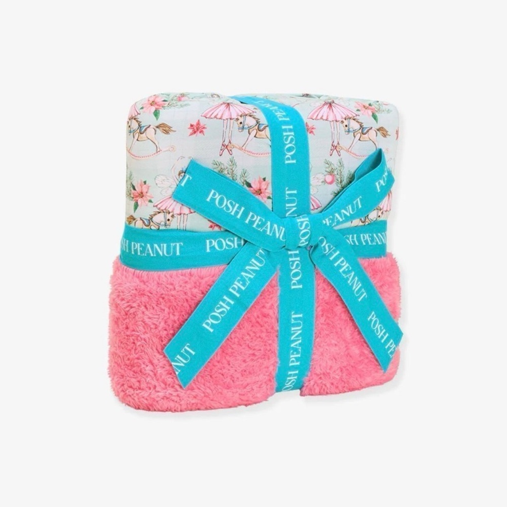 NIB Posh Peanut Farrah Luxe Plush Patoo Blanket I 60 x 60 / Green